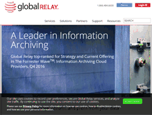 Tablet Screenshot of globalrelay.com